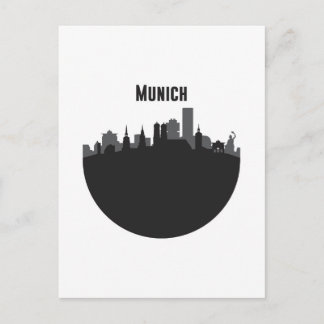 München Stadt Silhouette Vykort