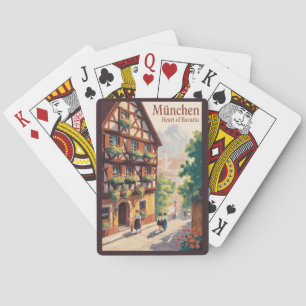 München Tyskland Bayern Illustration Resa Konst Casinokort