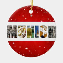 München Tyskland City Travel Foton jul Julgransprydnad Keramik