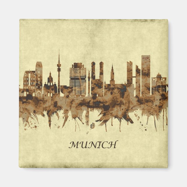 München Tyskland Cityscape Magnet (Framsidan)