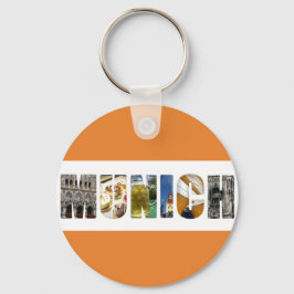 München Tyskland Keychain Nyckelring