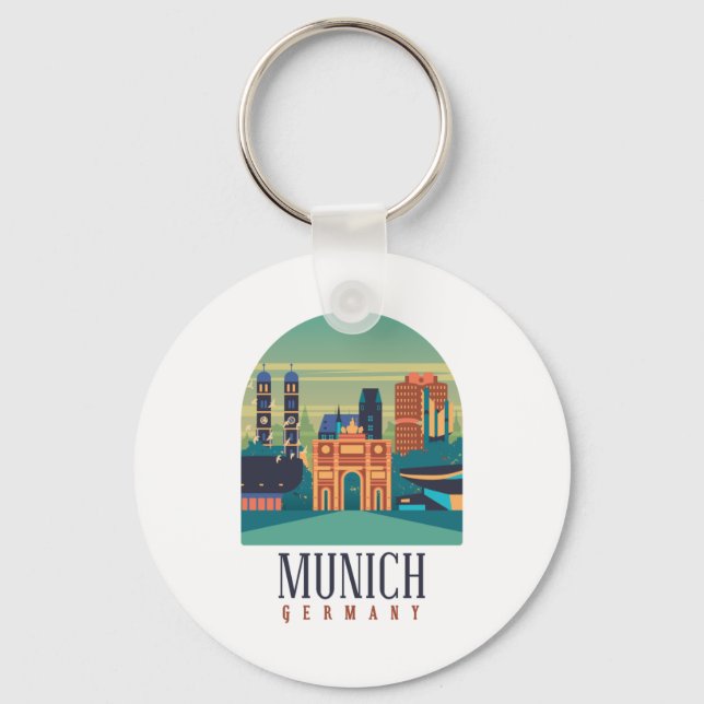 München Tyskland Keychain Nyckelring (Framsida)