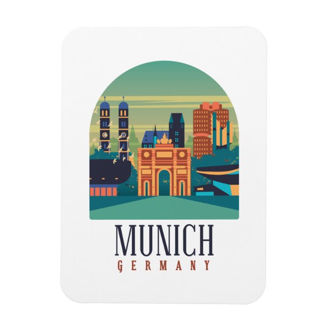 München Tyskland Magnet (Vertikal)