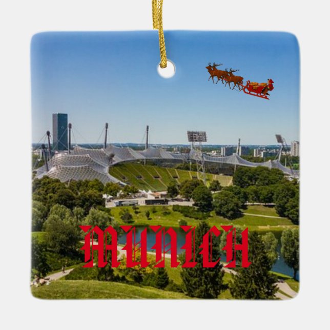 München Tyskland panoramabornament Julgransprydnad Keramik (Framsida)
