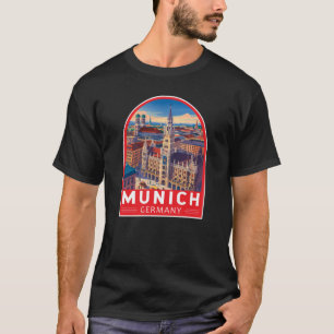 München Tyskland Resa Konst Emblem T Shirt