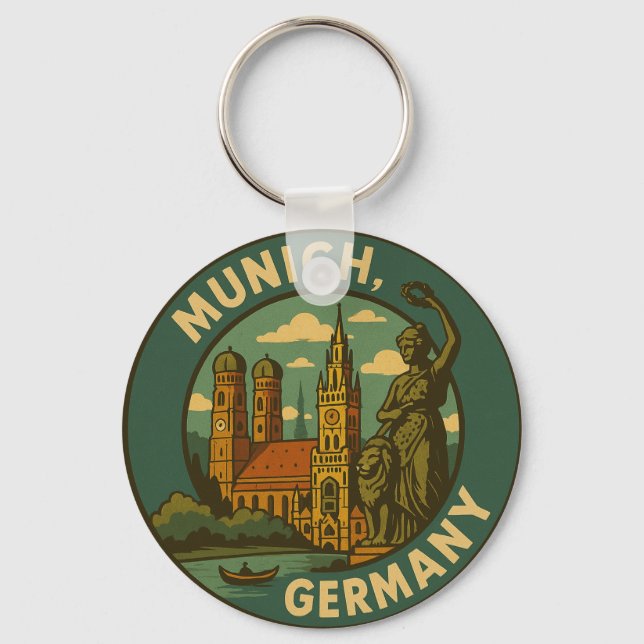 München Tyskland Stad Konst Nyckelring (Framsida)