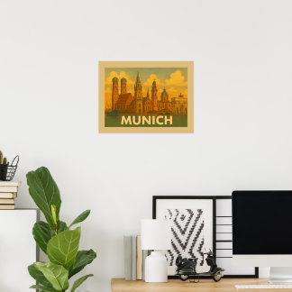 München Tyskland Stad Konst Poster