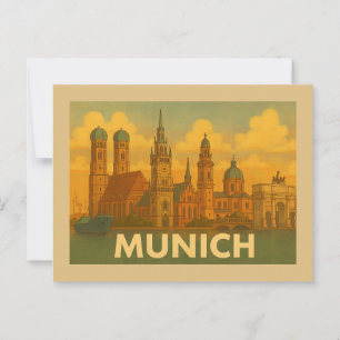 München Tyskland Stad Konst Vykort