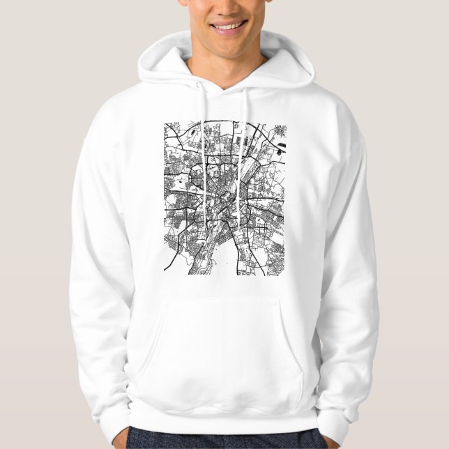 München Tyskland Stadskarta Hoodie (Framsida)