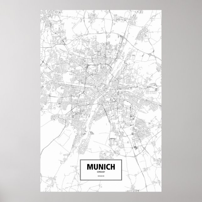 München, Tyskland (svart på vitt) Poster (Framsidan)