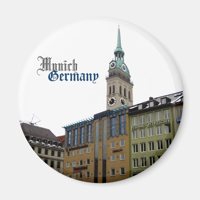 München Tyskland Travel Souvenir Magnet (Framsidan)