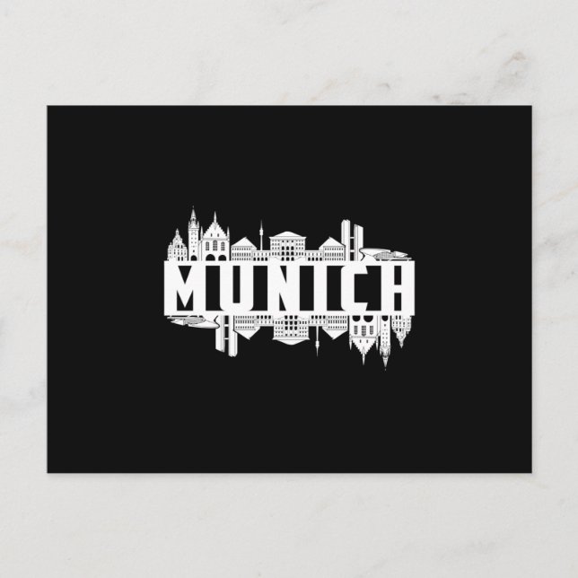 München Tysklandare City Cityscape Funny Gift Idea Vykort (Framsida)
