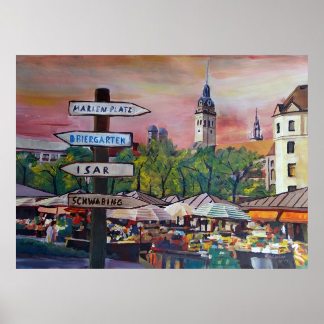 München Viktualienmarkt Poster (Framsidan)