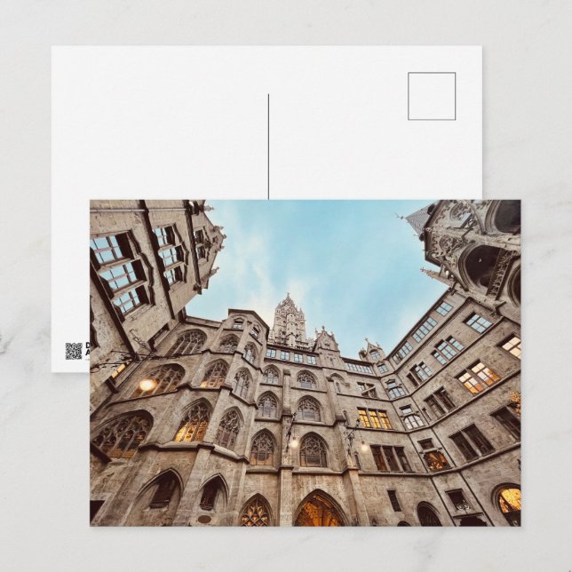 Münchenkort, Rathaus-Glockenspiel Vykort (Fram/baksida)