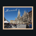 Münchenplatz vykort<br><div class="desc">Vykort med foto av Marienplatz i München,  Tysklant.</div>