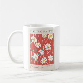 Münchens blomstermarknad poster kaffemugg