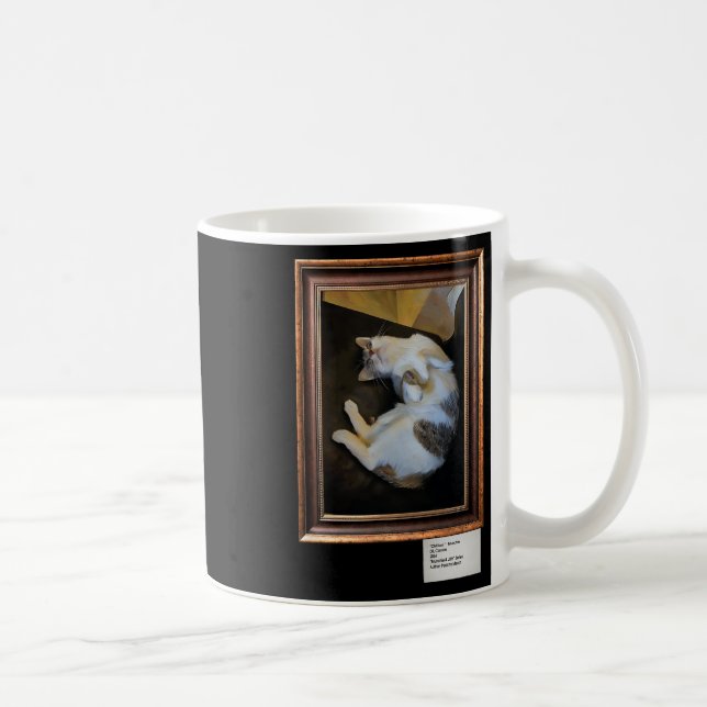 Munchie Cat Chilling - Canvas Kaffemugg (Höger)