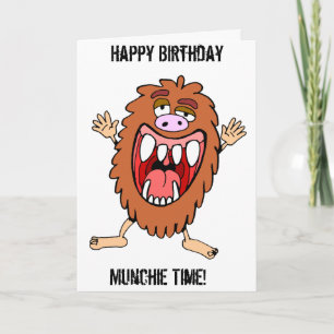Munchie Monster! - Munchie Time! Födelsedagskort Kort