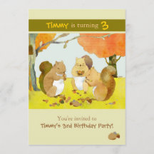 Munching Squirrels Barns födelsedag Party