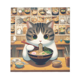 Munchkin Cat Eating Ramen Anteckningsblock