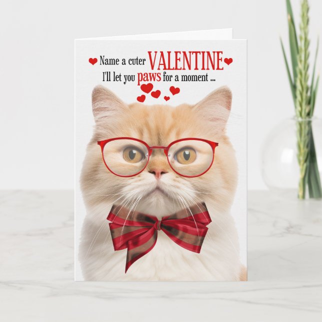 Munchkin Cat Kattdjur Humor Alla hjärtans dag Helgkort (Framsida)