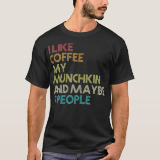 Munchkin Cat Owner Gift Coffee Älskare Vintage T Shirt