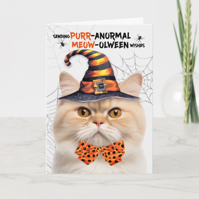 Munchkin Cat PURRanormal MEOWolween Helgkort (Framsida)
