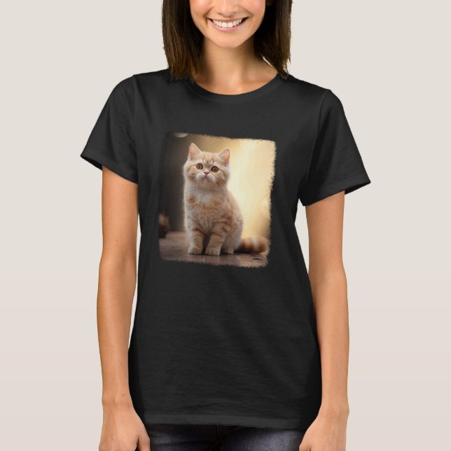 Munchkin Katter Unge Munchkin Katt T Shirt (Framsida)