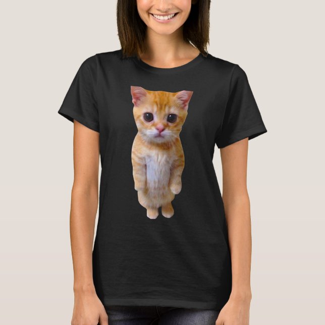 Munchkin Kattunge Meme Trendig El Gato Meme Ledsen T Shirt (Framsida)