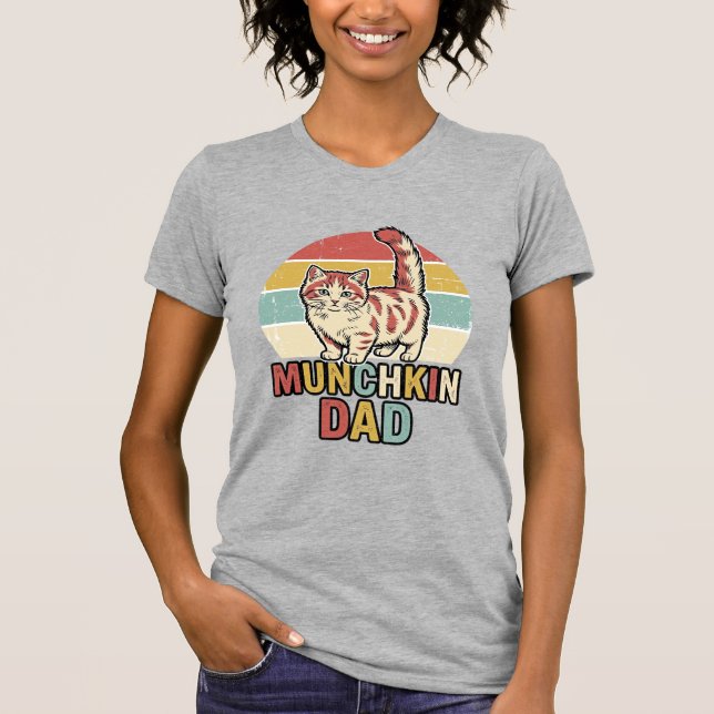 Munchkin Pappa Retro Kattälskare Vector T-Shirt De (Framsida)