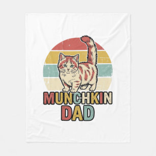 Munchkin Pappa Retro Kattälskare Vector T-Shirt De Fleecefilt