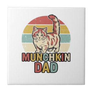 Munchkin Pappa Retro Kattälskare Vector T-Shirt De Kakelplatta