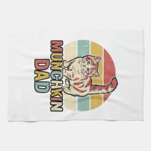 Munchkin Pappa Retro Kattälskare Vector T-Shirt De Kökshandduk