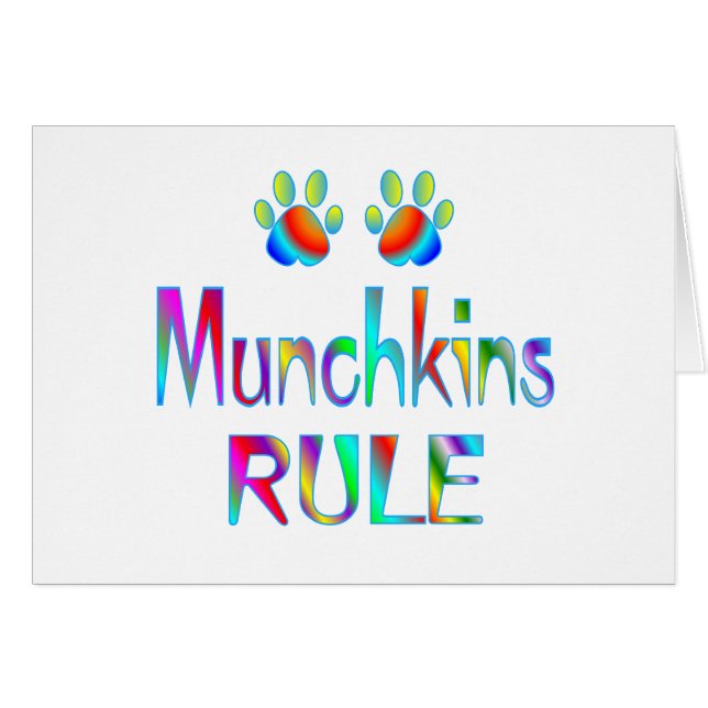 Munchkins härskar hälsningskort (Framsidan Horizontal)