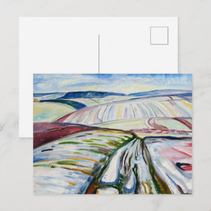 Munchs expressionistiska vinterfältsnökonst vykort