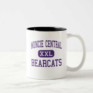 Muncie central - Bearcats - kick - Muncie Indiana Två-Tonad Mugg