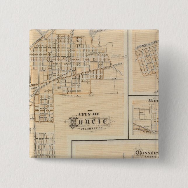 Muncie, Delaware Co. Oryktown Knapp (Framsida)