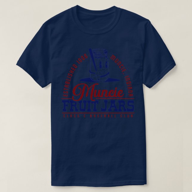 Muncie Fruit Burk Baseball T Shirt (Design framsida)