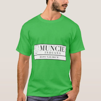Muncie Indiana Coordinates Oversized T Shirt