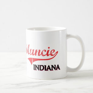 Muncie Indiana stadsklassiker Kaffemugg