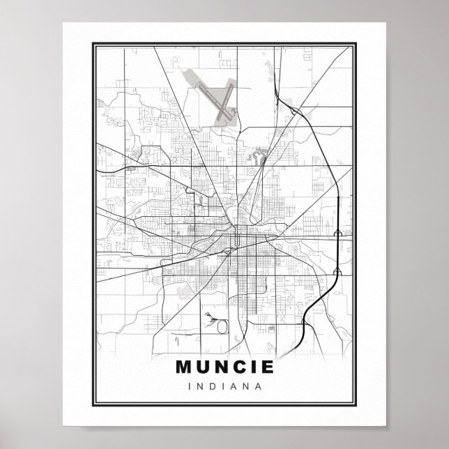 Muncie Karta Poster (Framsidan)