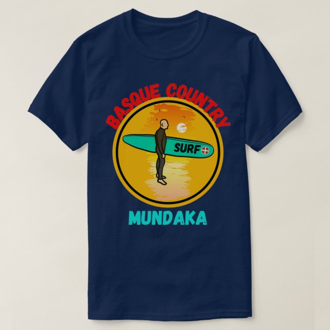 mundaka basque land surfTShirt T Shirt (Design framsida)