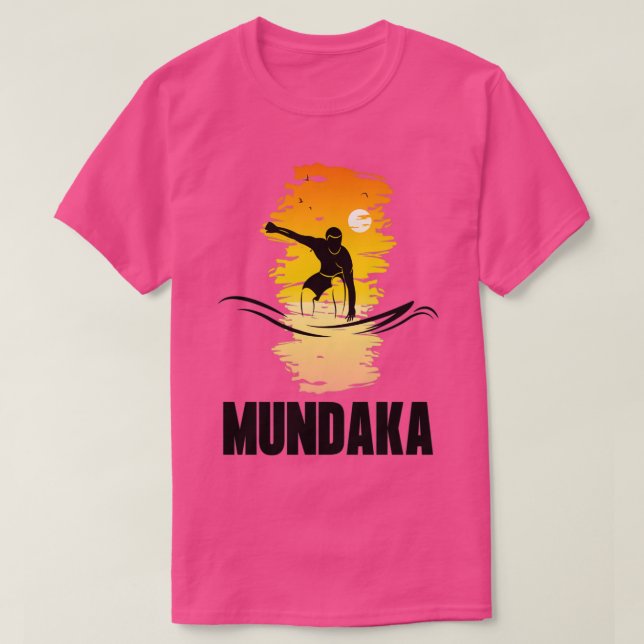 Mundaka surfa strand Baskque countryTShirt T Shirt (Design framsida)