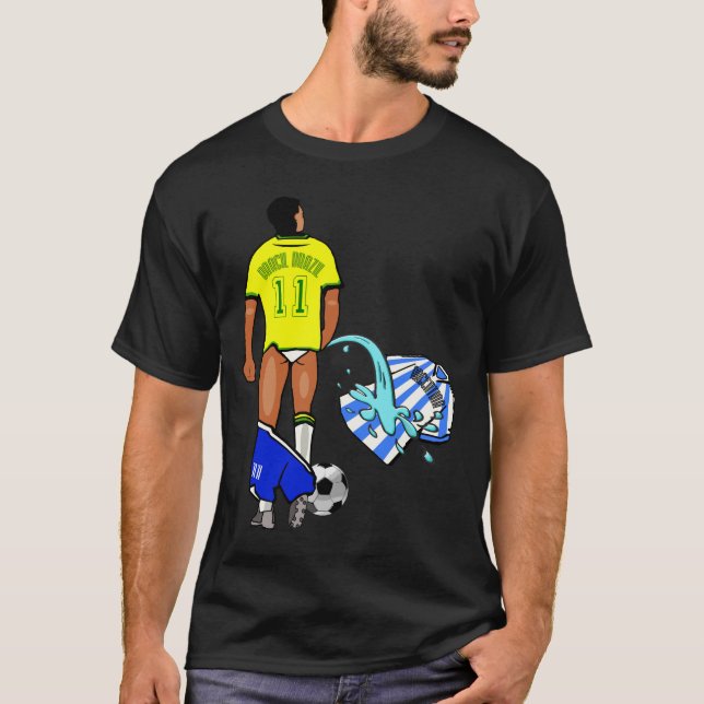 Mundial Brasilien Argentina rivaliserande clássico T-shirt (Framsida)