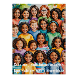 Mundo Colorido: A Beleza da Diversidade Perfect Poster