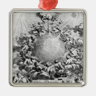 Mundus Subterraneus av Athanasius Kircher Julgransprydnad Metall