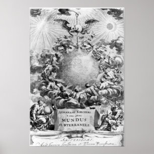 Mundus Subterraneus av Athanasius Kircher Poster