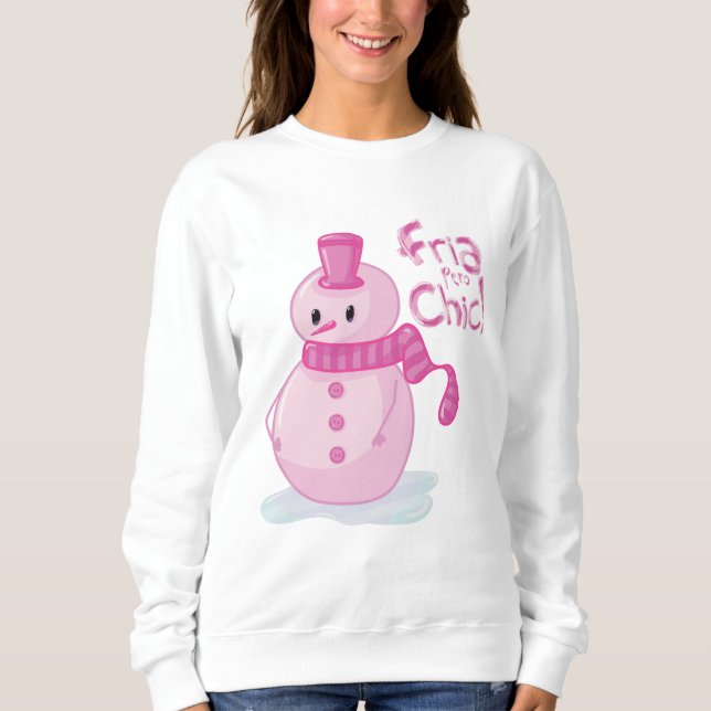 Muñeco de nieve rosa|Fría pero chic! T Shirt (Framsida)