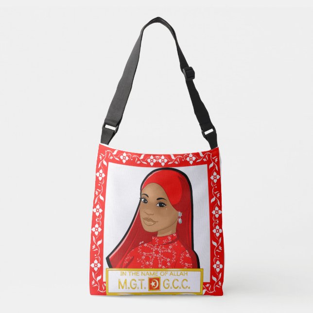 Muneerah blom- toto axelväska (Framsida)