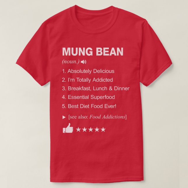 Mung Bean Definition betyder _ Funny T Shirt (Design framsida)